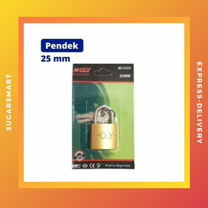 Gembok Kuning Besi Press / Gembok Koper Besi / PadLock 20mm 25mm