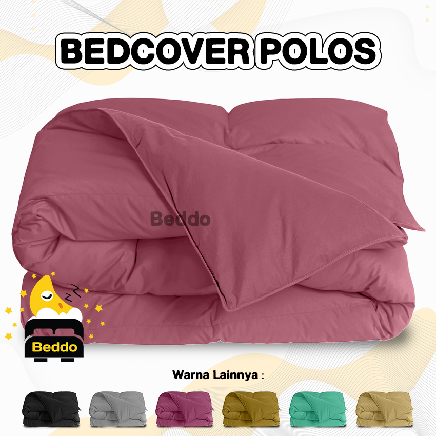 Beddo Selimut Bedcover only 180x220 150X220 120x220 100x220 double plain/polos