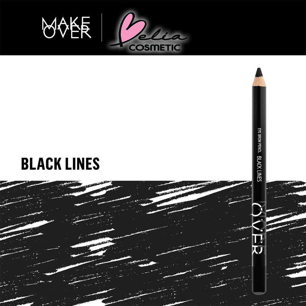❤ BELIA ❤ MAKE OVER Eyebrow Pencil 1,14 g - Eye Brow Pencil | Pensil Alis | Eyebrow Pen | Hitam | Cokelat | Brown | Black