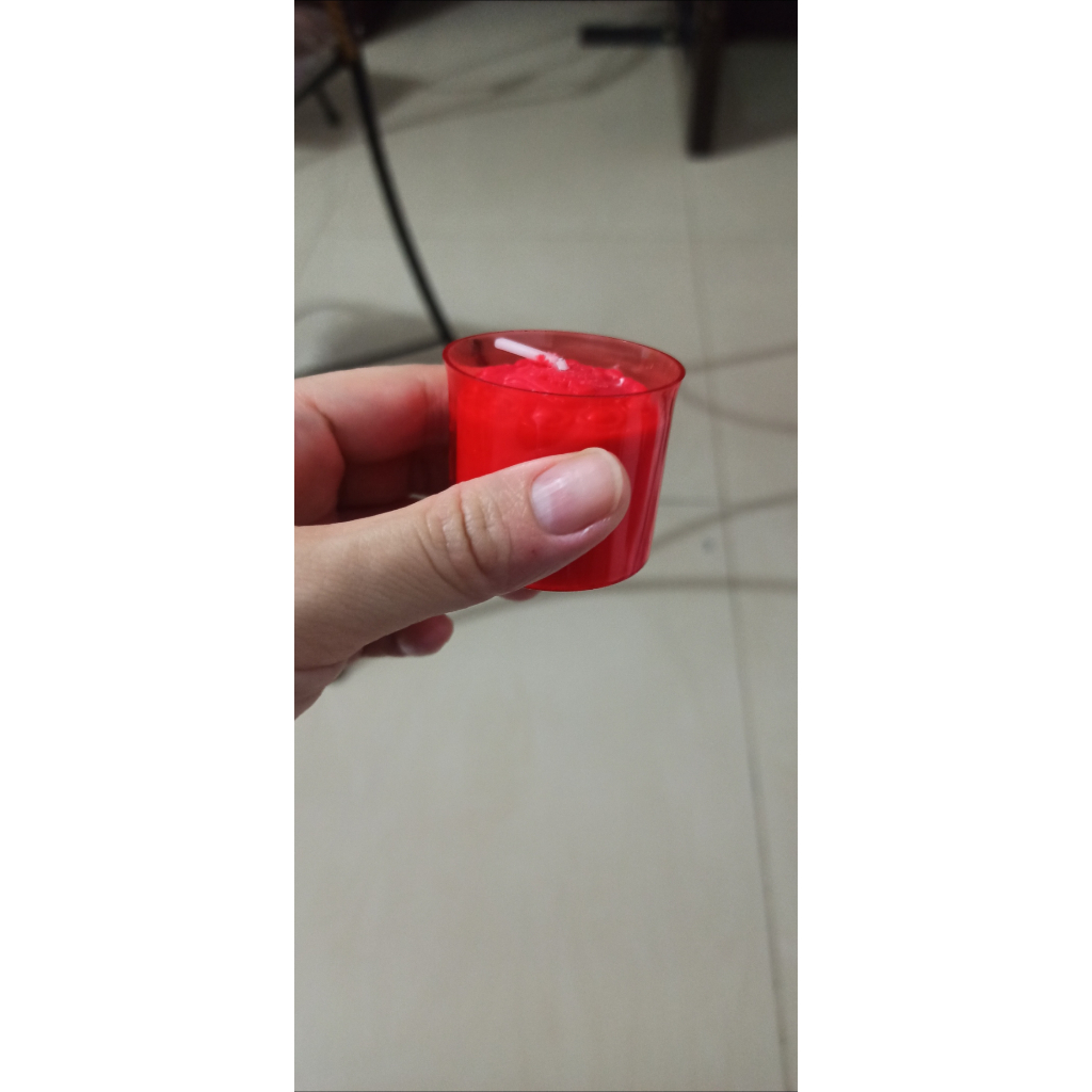 Lilin tulisan tinggi 3 cm isi 10 wadah plastik tebal