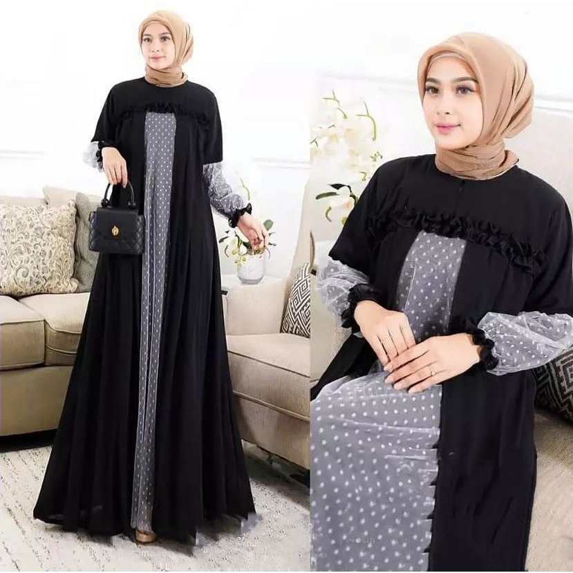 GAMIS WANITA GISELLA DRESS AF BAHAN SHAKILA CERUTY BABYDOL TILE MUSTARD 100 - 120 CM GAMIS WANITA TERBARU 2023 KEKINIAN / DRESS WANITA MUSLIM MODERN / MAXY DRESS WANITA JUMBO