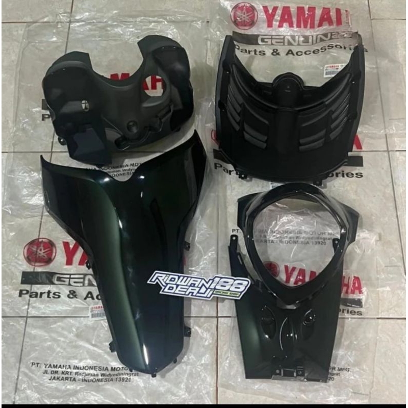 BODY SET DEPAN FINO FI 115 125 5 PCS FULL HITAM ORIGINAL YAMAHA