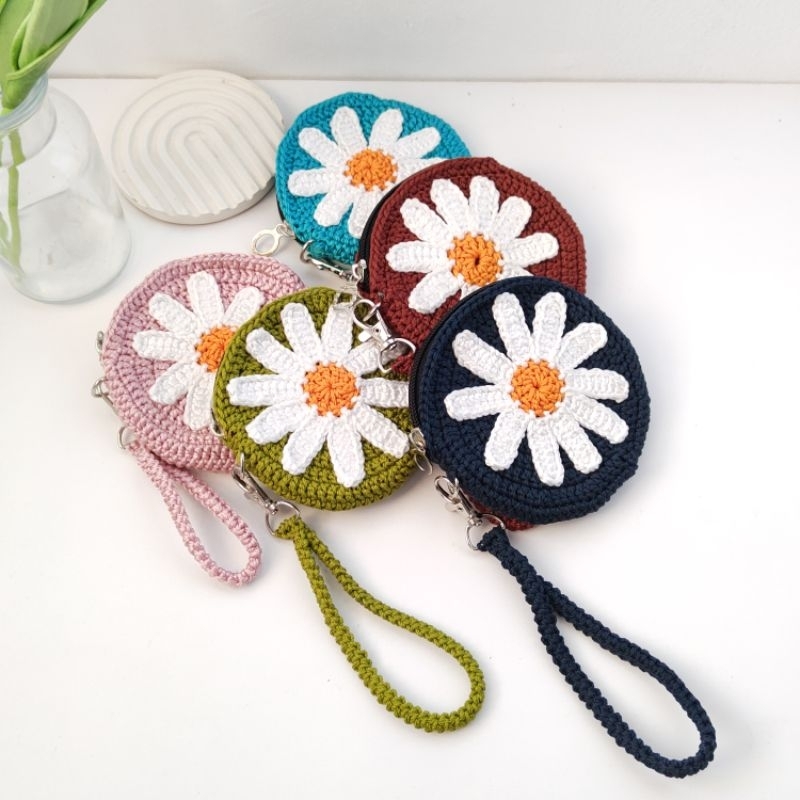 Aputrisaid Dompet Rajut Daisy / Dompet Bulat / Dompet Koin