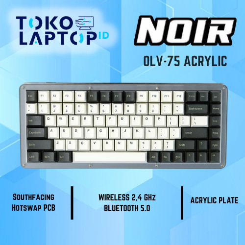 Noir OLV75 / OLV 75 75% Acrylic Case Wireless Gaming Keyboard