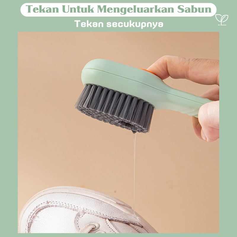 SKIKI91- Sikat Pembersih Multifungsi / BELI 1 GRATIS 1 /  D53 Sikat Pembersih Sepatu/Baju Cleaning Brush With Liquid Dispenser