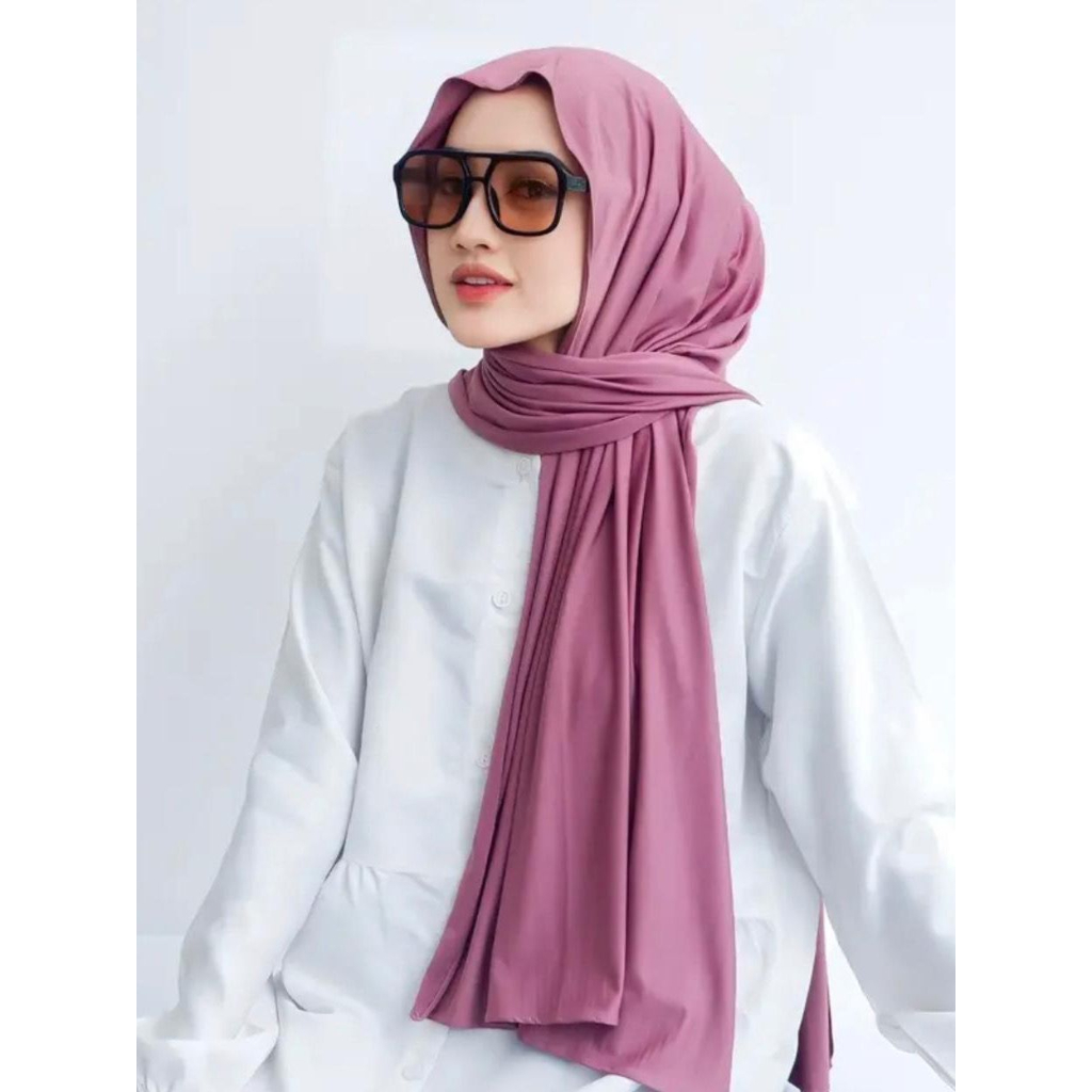 KANIYA HIJAB PASHMINA MLEYOT JILBAB INSTAN KAOS JERSEY FLOWY PREMIUM (KJI)