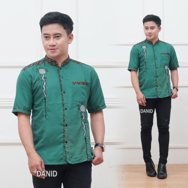 Baju Koko syubbanul muslim azzahir koko baju Kombinasi Batik Bordir