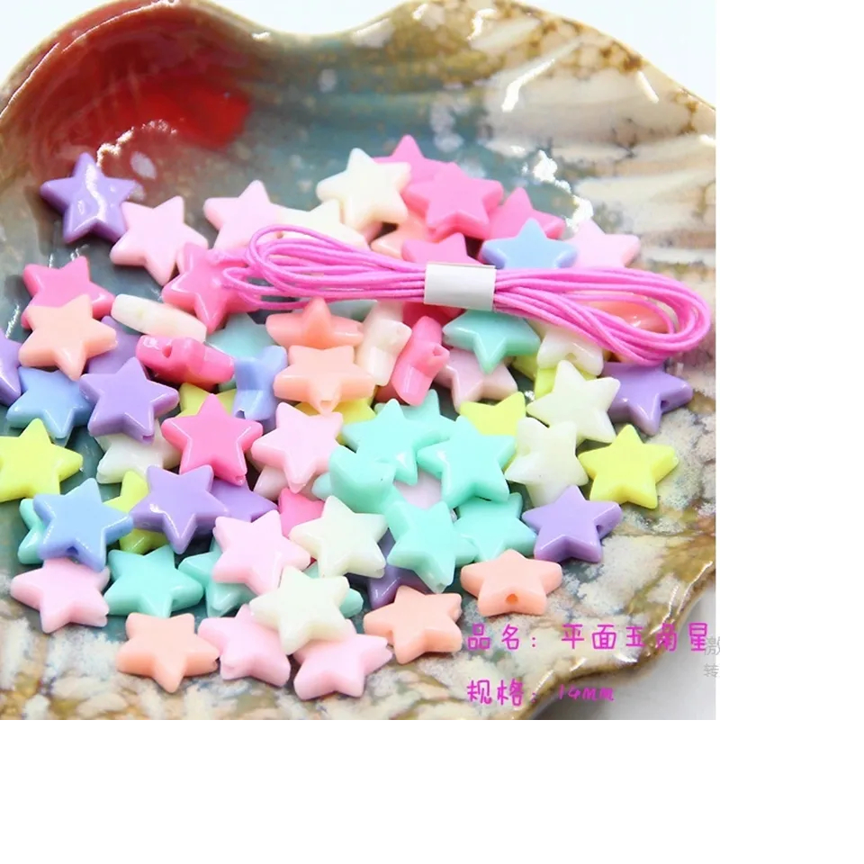 35 Gram Manik susu Lubang Besar Set Manik-manik Poni Plastik DIY Kit