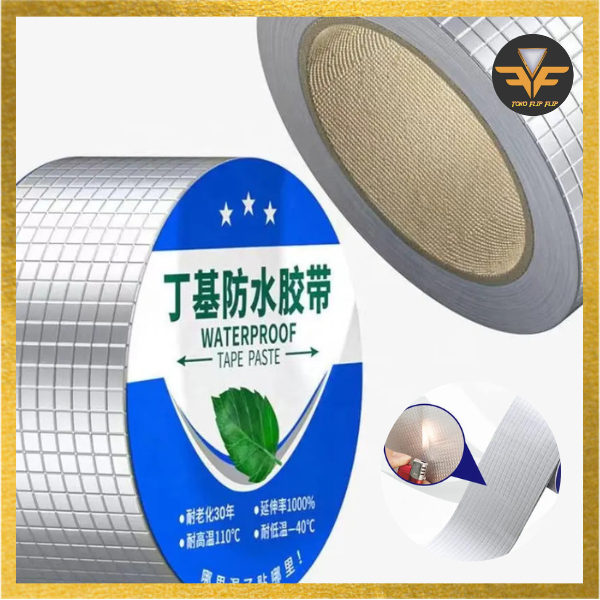 Lakban Aluminium Anti Bocor Waterproof Aluminium Foil Tape 3M Anti Air Lem Perekat Tahan Air Anti Bocor Tahan Panas TERMURAH TERLARIS