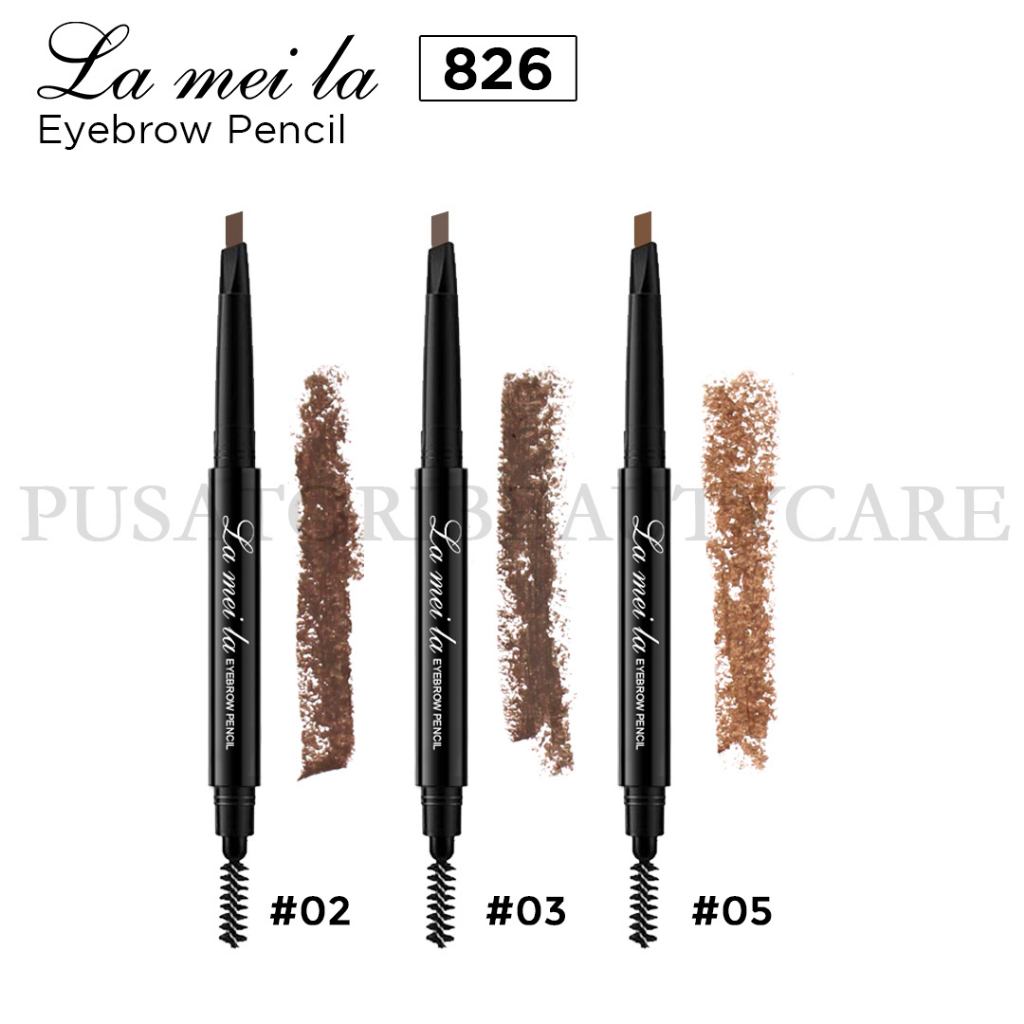 LAMEILA 826 Eyebrow Pencil Stereo Double Head Pinsil Alis