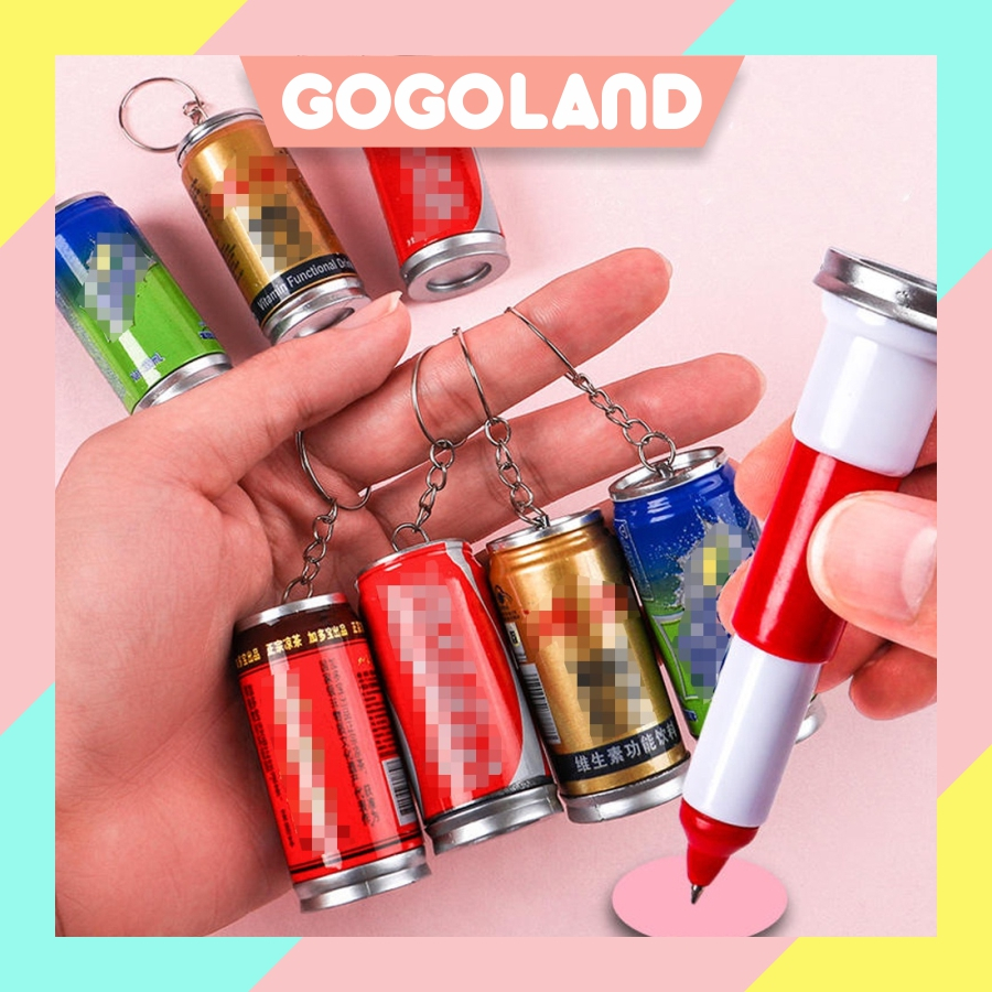 

⭐Gogoland⭐ Gantungan Kunci Minuman Kaleng 2 IN 1 Pena Bentuk Minuman Pulpen Botol Minuman Gantungan Keychain Murah Import S054