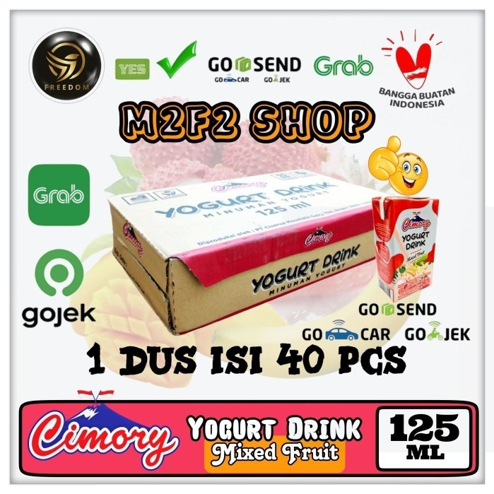 

Yogurt Cimory Drink Kotak UHT | Semua Rasa - 125 ml Kemasan Karton (Khusus Bluebird/Gosend/Grab)