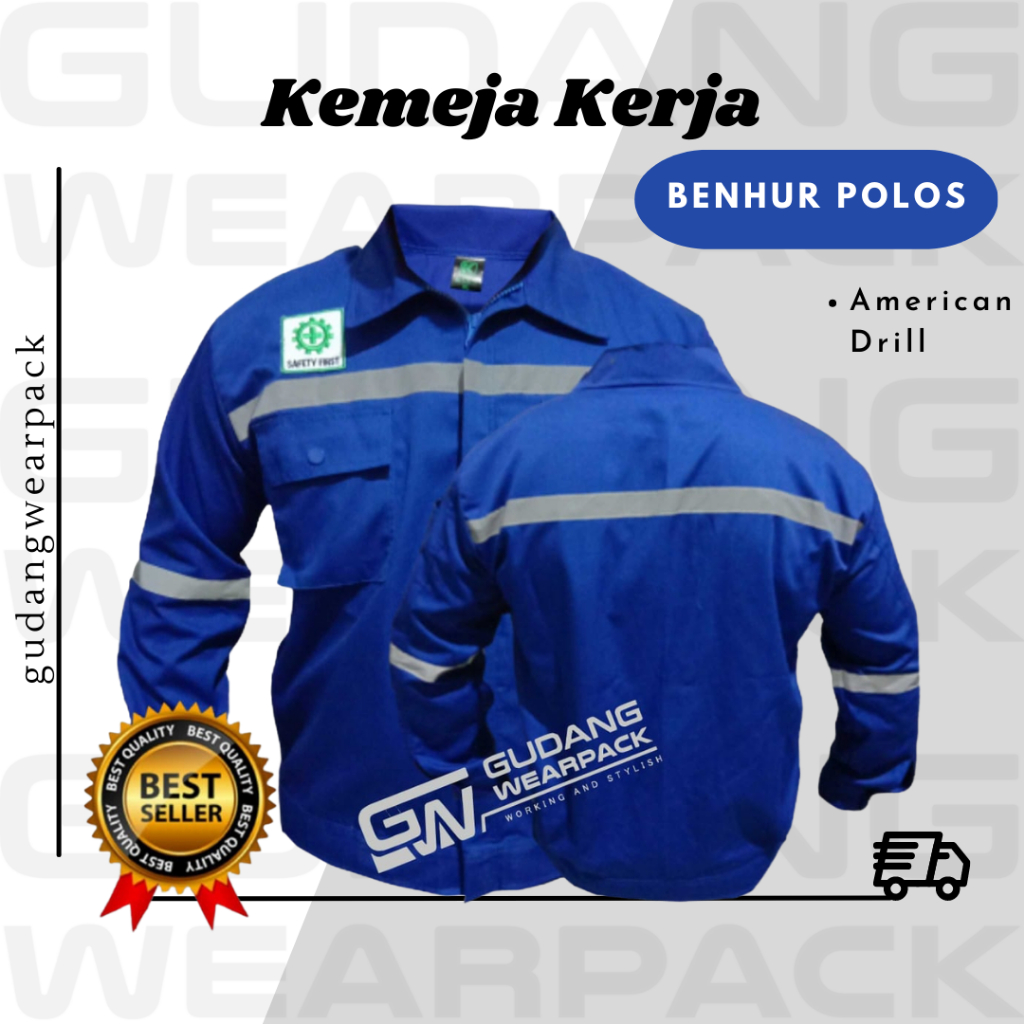 Gudang Wearpack - Baju Kerja Seragam Proyek Warna Benhur Polos