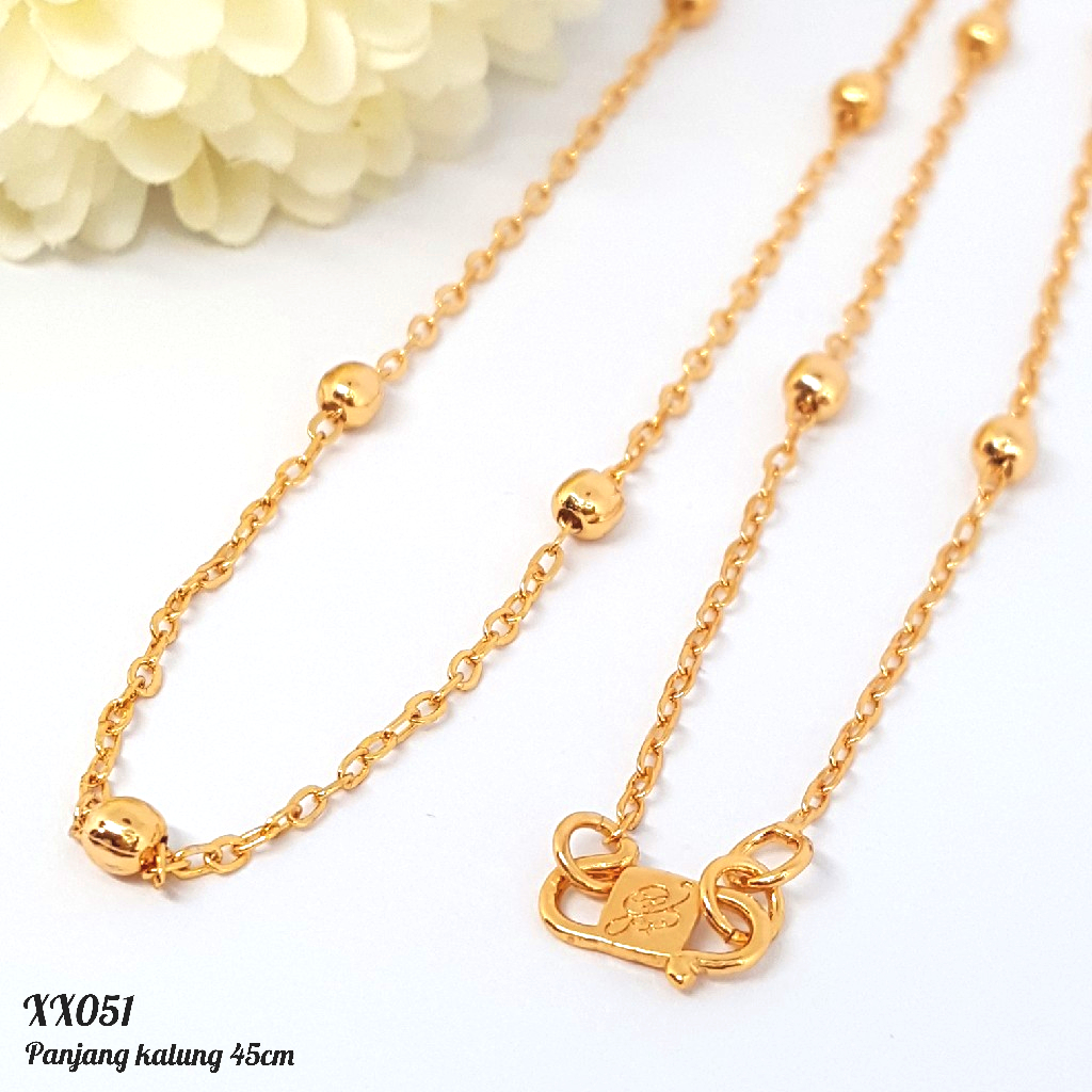 PGX Kalung Pria Wanita Xuping Perhiasan Lapis Emas Aksesoris Fashion Premium - XX051