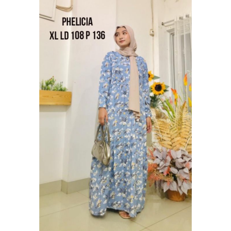 Gamis Busana Muslim Remaja Dewasa Phelicia