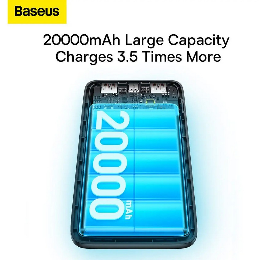 Baseus Original Powerbank Bipow Pro Digital Display 20000mAh 3A 22.5W 3A Fast Charging Quick Charge PD Power Delivery Ori Bank 22.5 Watt Type C
