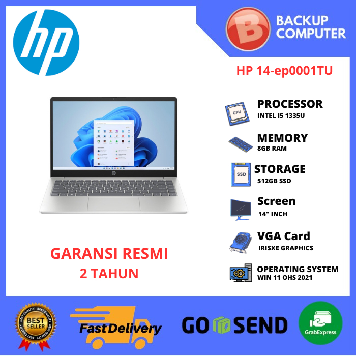 LAPTOP HP 14-ep0001TU/ep0002TU i5-1335U 8GB 512GB SSD