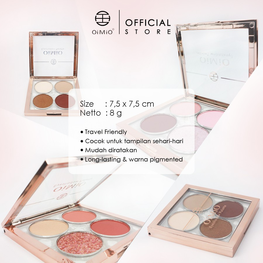 OiMiO Eyeshadow Palette 4 Warna