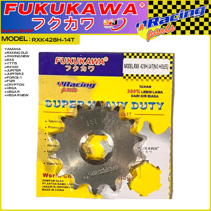 GEAR SET RACING FUKUKAWA MODEL SSS RANTAI GOLD YMH RX-KING, FIZR, JUPITERZ , JUPITER MX, MX-NEW ORIGINAL SSS