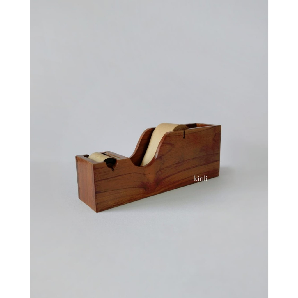 wooden dispenser gummed tape dispenser kayu lakban air