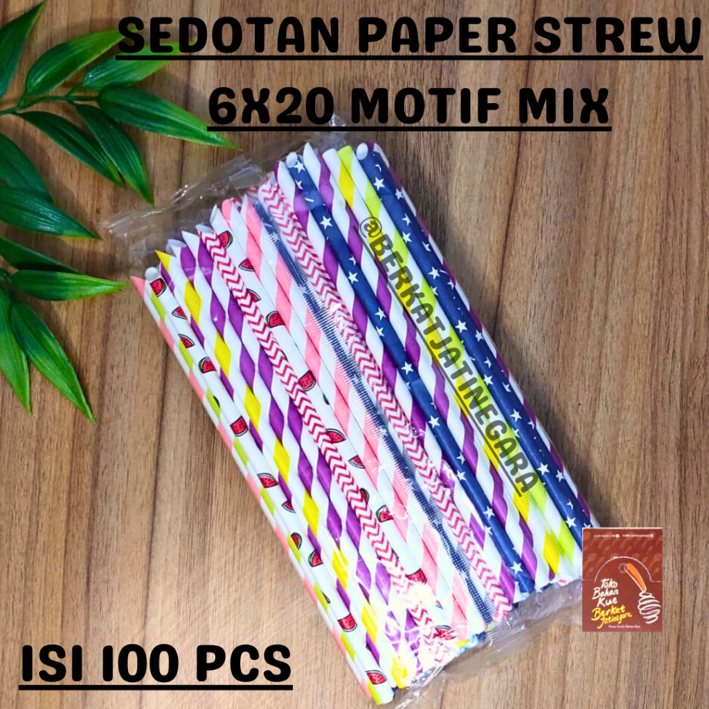 SEDOTAN PAPER STREW 6X20 MOTIF MIX / SEDOTAN KERTAS