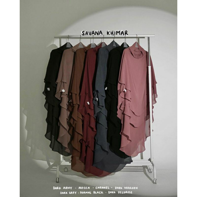 Fk khimar Savana instant by sofni deffect sale dark maroon decorose grey formal jetblack short long 