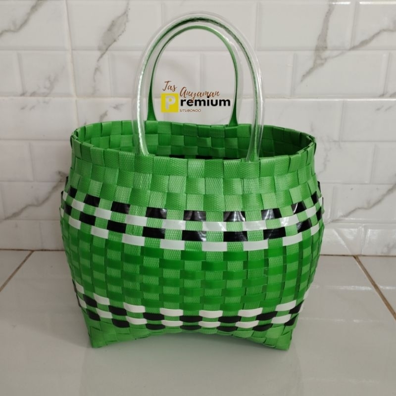 (UK 3 Sarung) 21x14x21 cm Tas Anyaman/Tas Hampers/Tad Berkat/Tas souvenir Premium Situbondo