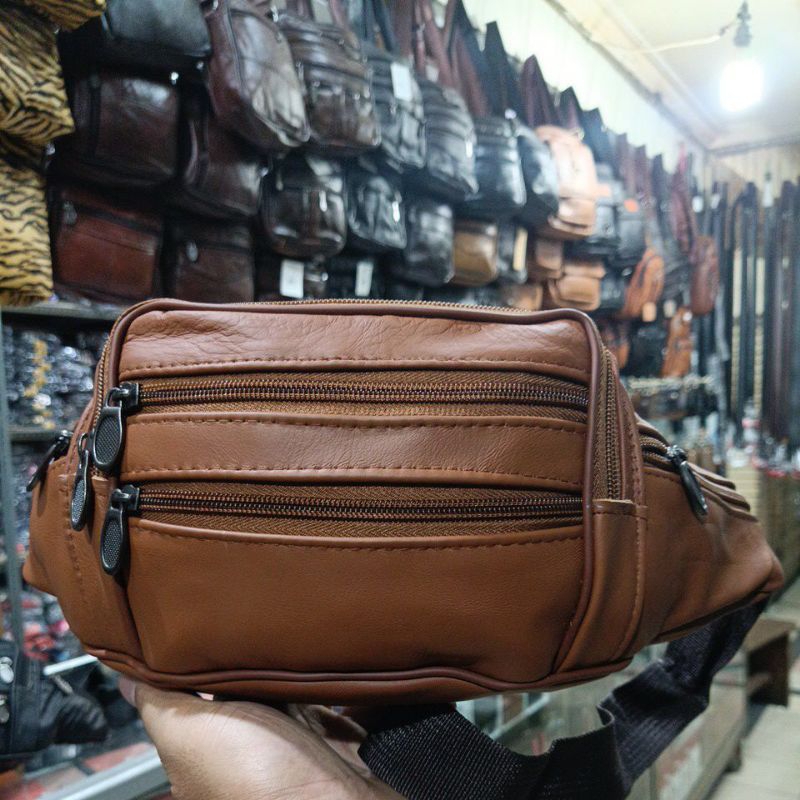 Waistbag Kulit TPG ASLI GARUT-130 Waistbag Kulit Tas Pinggang Kulit Grosir Murah Bandung