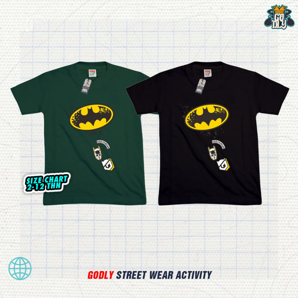 Kaos Anak SuperHero Bahan Katun Usia 1-12th Bisa COD bayar di tempat Termurah Anak Laki-Laki GODLYKIDS