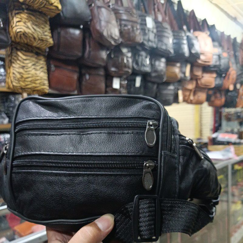 Waistbag Kulit TPG ASLI GARUT-130 Waistbag Kulit Tas Pinggang Kulit Grosir Murah Bandung