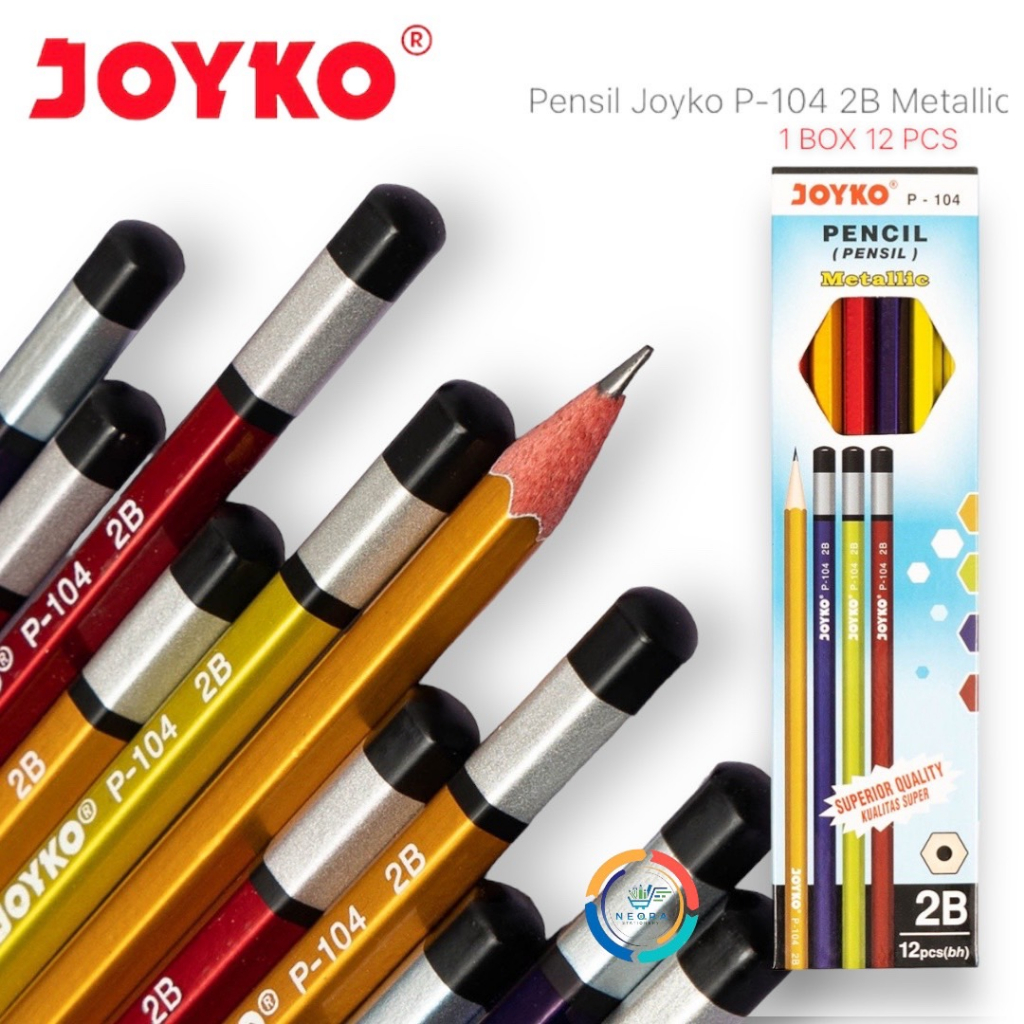 

Joyko Pensil Tulis 2B P-104 Metalic | @12Pcs
