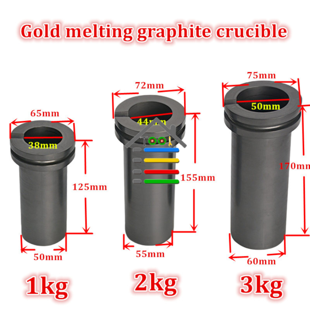 GRAPHITE CRUBLE 1KG 2 KG 3 KG TUNGKU PELEBUR PENCAIR EMAS PERAK TIMAH TEMBAGA