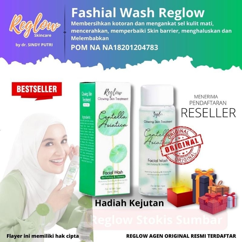 Facial wash reglow skincare by doktor Shindy BPOM Bergaransi mencerahkan mengangkat sisa make up
