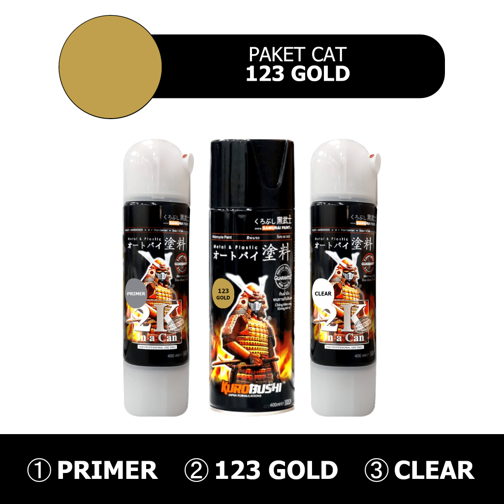 Paket Cat 123 Gold / SAMURAI PAINT / Cat Semprot