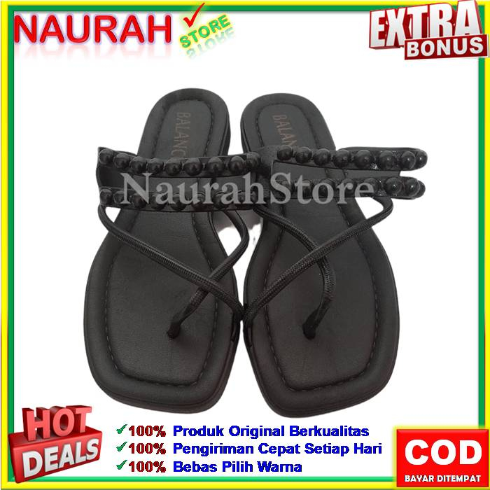 Sendal Jepit Wanita Balance 2302 2 Sandal Slip Motif Mutiara Rubber Jelly Kualitas Import Awet Nyaman Empuk Original