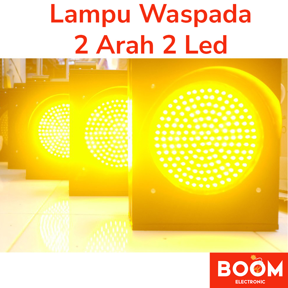 Lampu Waspada Diameter 20 cm 2 arah 2 lampu led