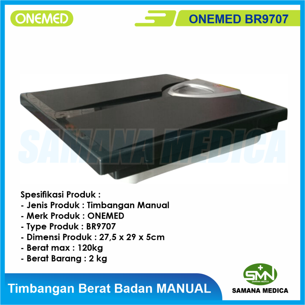 Timbangan Berat Badan Manual ONEMED BR9707 Berat Max 120kg - ada 3 pilihan warna