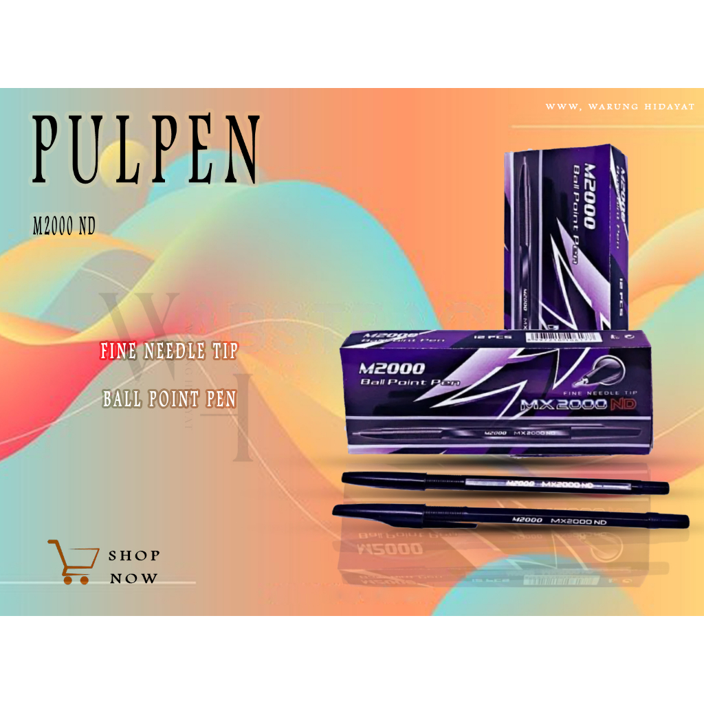 

Alat Tulis Ball point pen m2000 isi 12 pcs