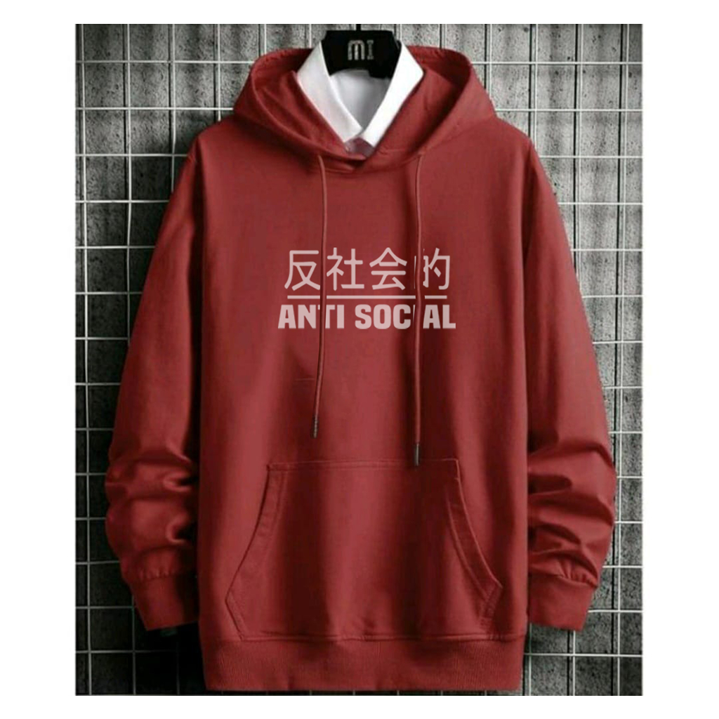 Sweater Hoodie Polos Sablon Pria Wanita Switer Cowok Premium Distro (BAYAR DI TEMPAT)