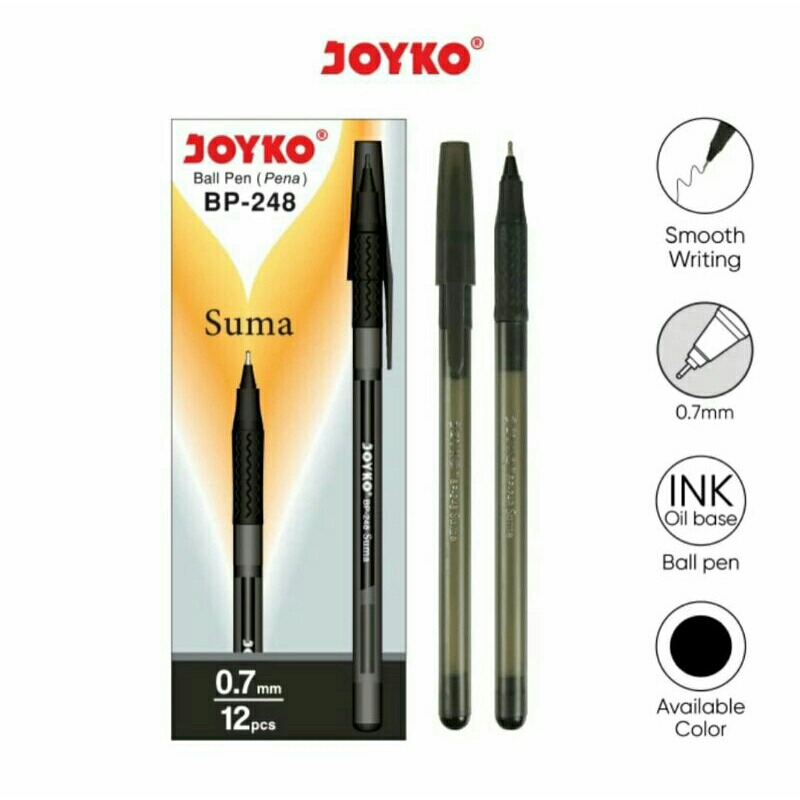 

Pena | Pulpen Bolpen Joyko BP-248 Suma 0.7mm Hitam