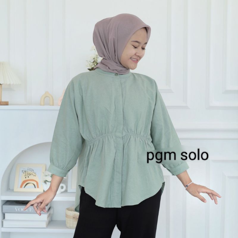 BLOUSE MYLKA BAHAN POLO LINEN | ATASAN WANITA TERBARU