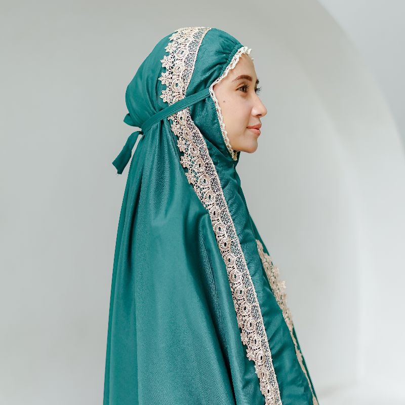 Mukena Resleting 2in1 YASMINE Renda Giver Mewah