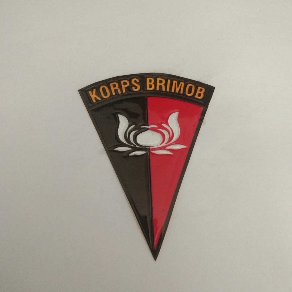 Sticker Emboss Brimob Segitiga