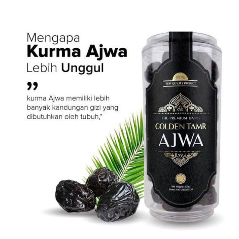 

Kurma Ajwa | Kurma Al-Qura Dates Golden Tamr AJWA Isi 500Gram ORIGINAL ASLI