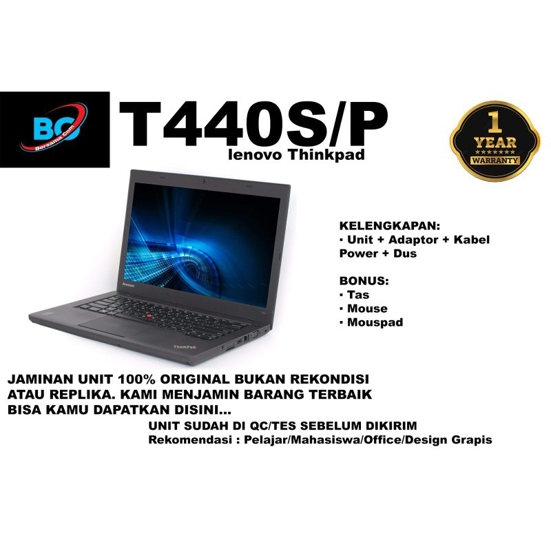 Laptop Murah Second Core i7 / i5 Ram 8GB SSD 256GB varian