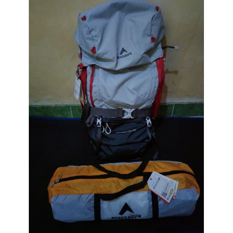 carier  EIGER equator 65L dan tenda Honbril 2p