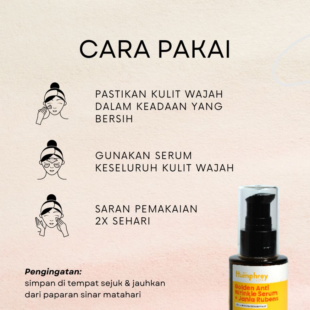 Humphrey Golden Anti Wrinkle Serum 20ml (Serum Keriput)