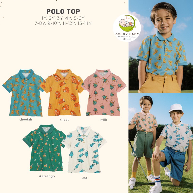 BOHOPANNA POLO TOP / POLO TOP ANAK/ POLO MOTIF ANAK /ATASAN ANAK/ KEMEJA ANAK LAKI-LAKI