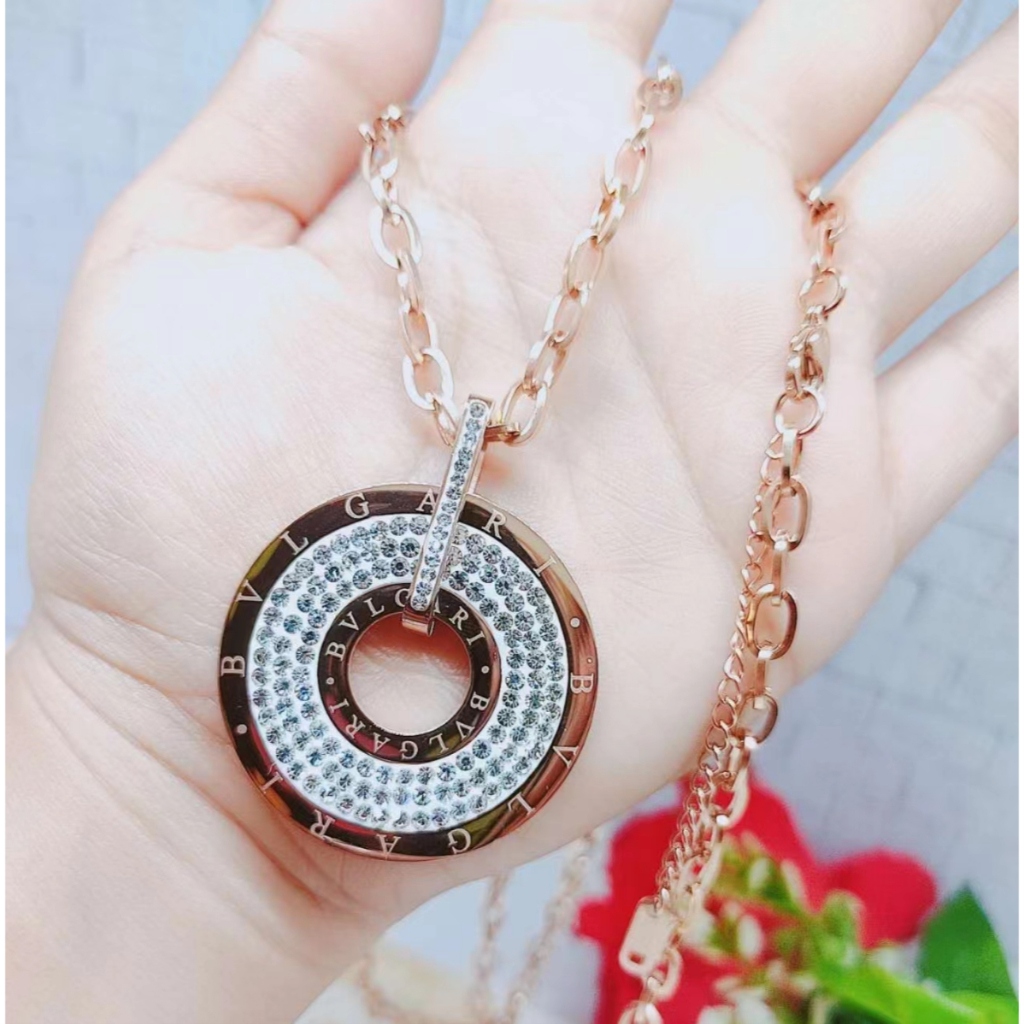 Kalung Titanium Anti Karat Perhiasan Wanita R640( Panjang 70-80cm)