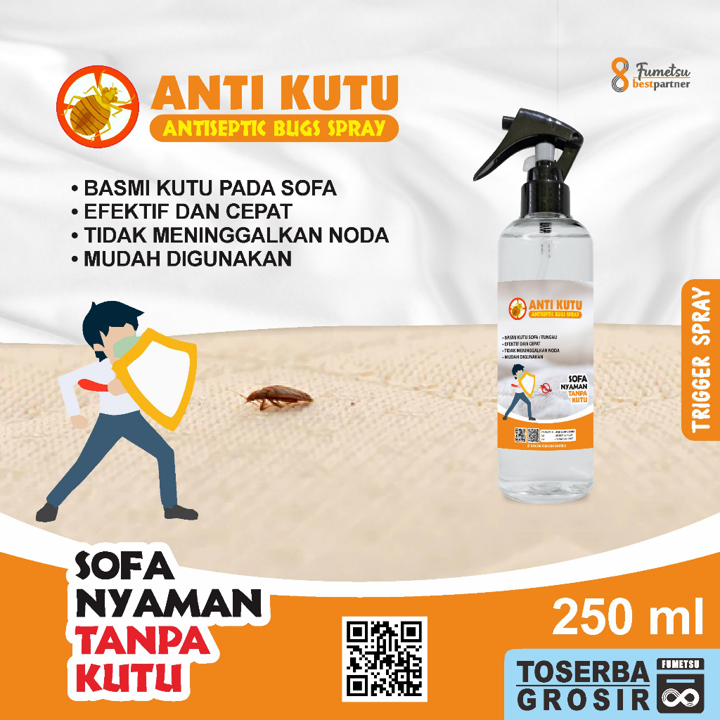 Obat Cairan  Pembasmi Anti Kutu Sofa Super Efektif Kemasan 250trigger